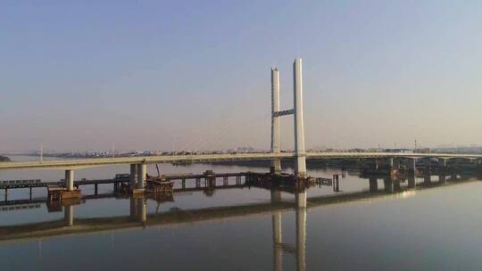 自然风光 顺德菊花湾大桥视频素材模板下载