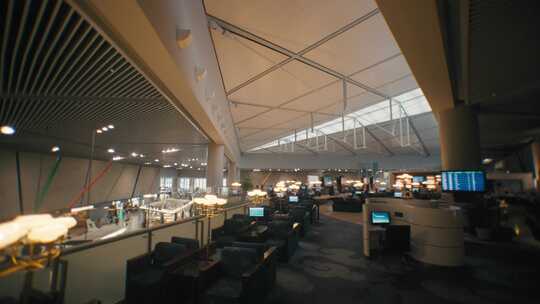 机场值机 机场候机 机场商务座视频素材模板下载