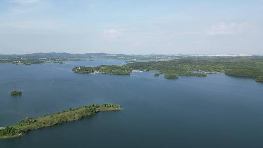 湖北木兰湖5A景区航拍