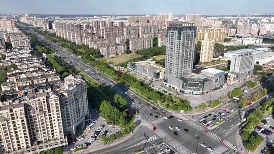 4K航拍昆山城市建筑风光大景