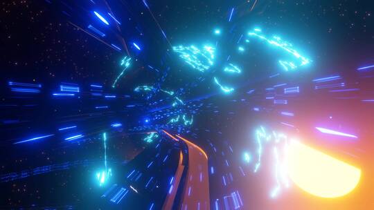 未来飞船探索科幻元宇宙星际旅行-穿越-虫洞视频素材模板下载