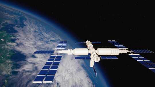 空间站 未来空间站 探索太空视频素材模板下载