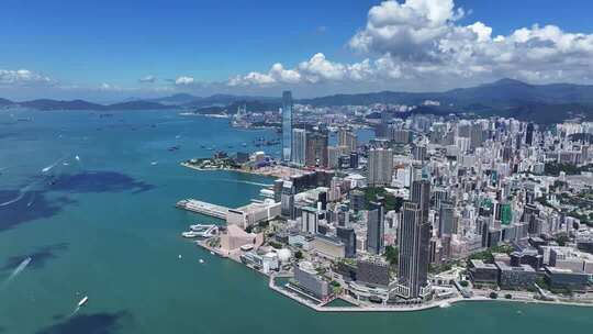香港维多利亚港航拍