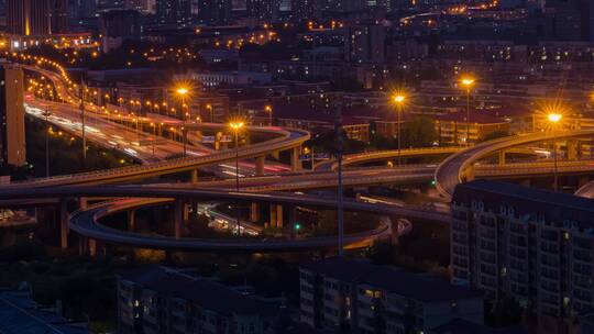 城市夜景延时