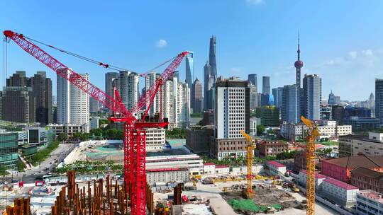 建设中的 上海北外滩中心  FC金茂广场