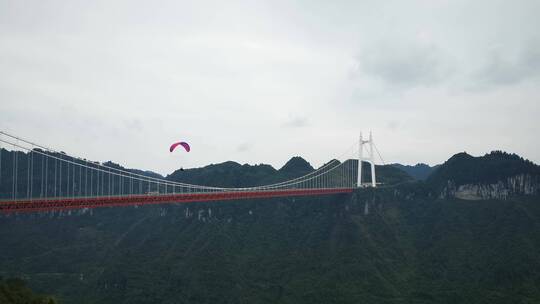 实拍湖南湘西矮寨大桥交通视频素材模板下载