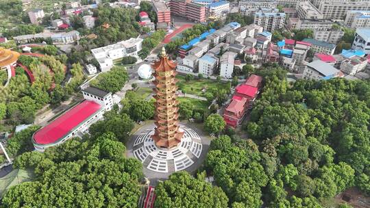 湖北鄂州莲花山元明塔航拍