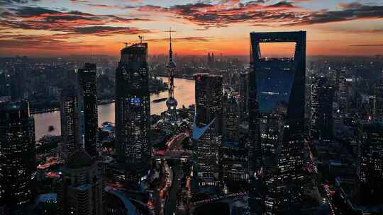 上海城市天际线延时摄影