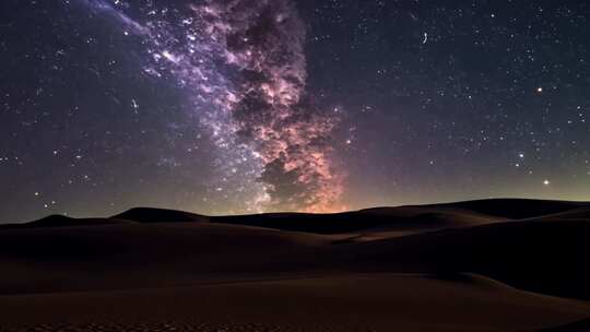 沙漠星空 静谧深邃 繁星满天 银河闪耀