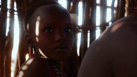 儿童，儿童，Hamer部落，埃塞俄比亚