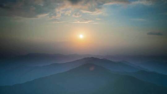 大山群山远山日落黄昏