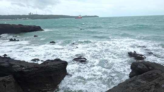 广西北海涠洲岛大海南岸鳄鱼山旅游旅行