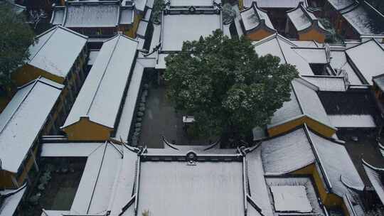 杭州西湖法镜寺雪景