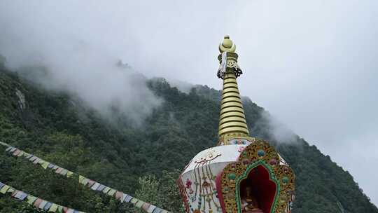 宗教建筑，祈祷旗，佛教寺庙，尼泊尔