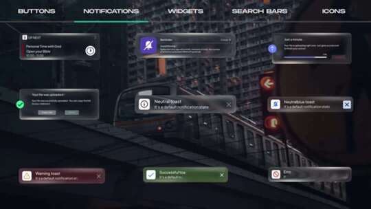 透明液体般的UI界面小元素