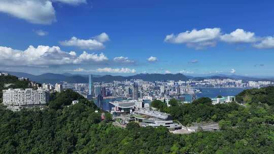 香港维多利亚港航拍
