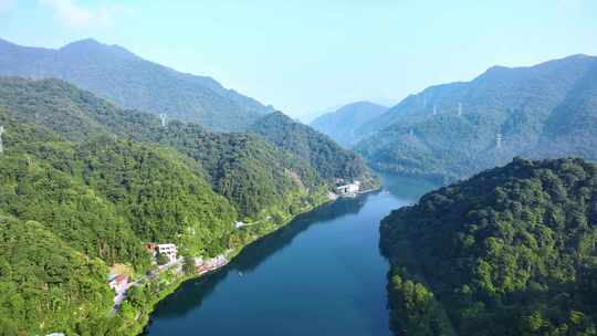 郴州东江湖小东江 日出山水航拍 绿水青山