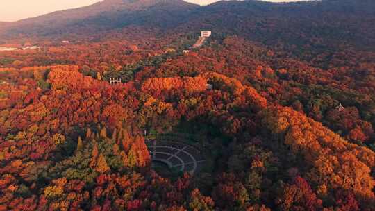 南京中山陵秋景航拍