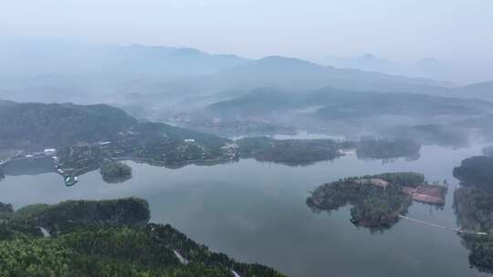 河南省南阳市九龙湖景区航拍