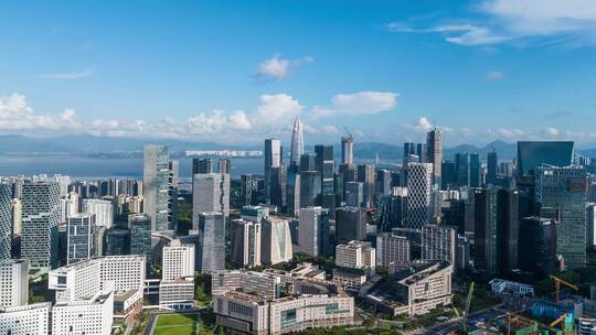 深圳南山粤海街道航拍延时深圳南山