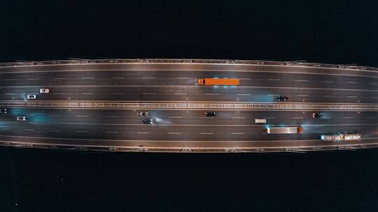 俯拍闵浦大桥视频素材模板下载