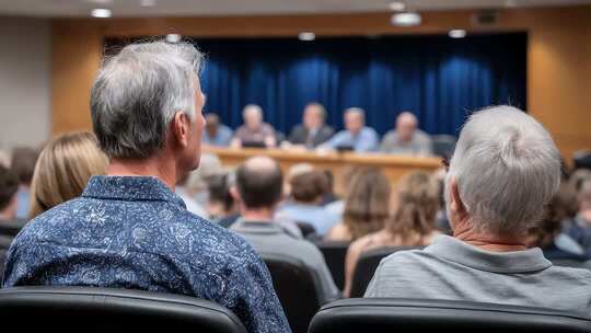 民众参与政府会议现场画面