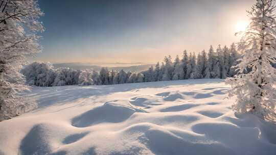 【合集】雪白寒露立冬冬至森林大雪小雪雪景