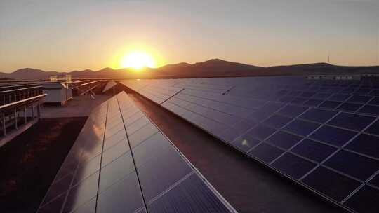 太阳能发电站新能源光伏发电视频素材模板下载