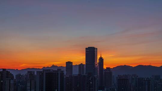 8K大气重庆城市日落日出夜景