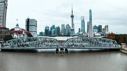 上海外白渡桥航拍