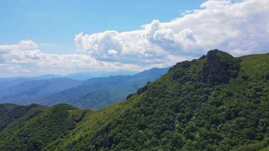 北京门头沟灵山自然风景区东灵山航拍