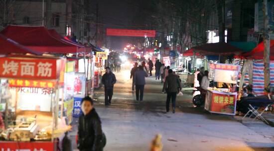 城市城中村都市村庄的夜景合白天的实拍