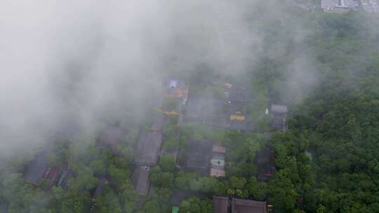 杭州西湖景区灵隐寺风光航拍合集