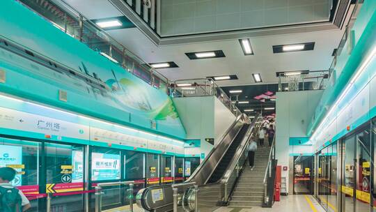 广州_APM地铁站台延时4K视频素材模板下载