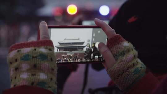 手机拍北京故宫博物院门口