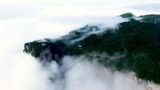 山脉云海自然风光航拍