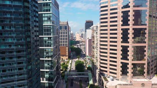 澳门航拍高楼办公楼城市空境视频素材模板下载