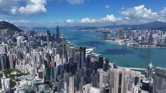 香港维多利亚港航拍