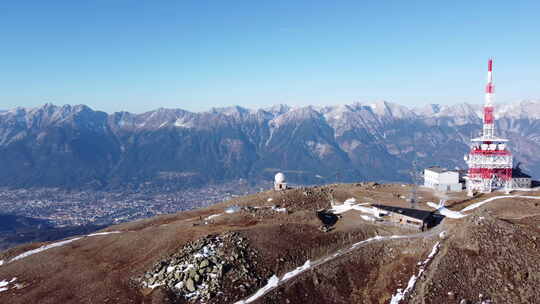 空中展示，因斯布鲁克蒂罗尔阿尔卑斯山Patscherkofel山站