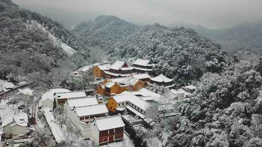 杭州法喜寺雪景浙江雪景古建筑雪景