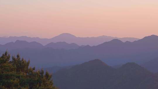 杭州临安大明山牵牛岗群山风景