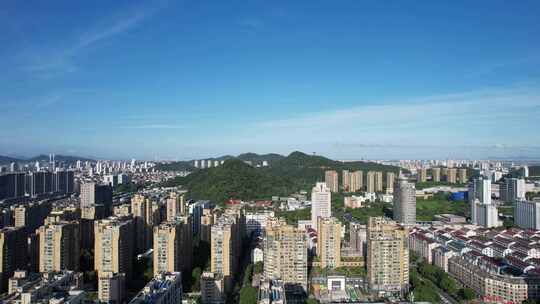 浙江台州城市新区高楼密集建筑航拍视频素材模板下载
