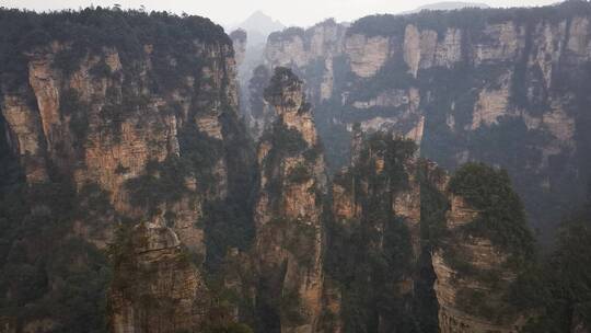 实拍湖南张家界天门山5A景区