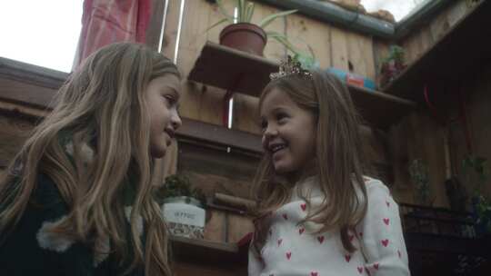 姐妹，女孩，鬼混，做鬼脸