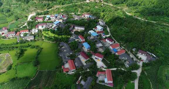 四川德阳山区农村航拍