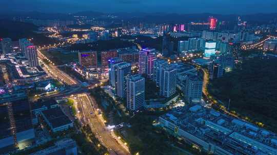 广州黄埔科学城夜景延时