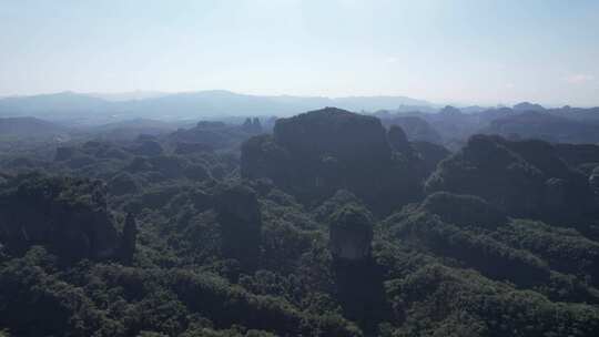 广东丹霞山5A景区丹霞地貌航拍