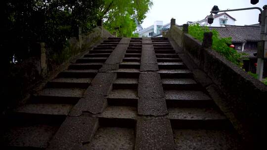 浙江绍兴仓桥直街古街道风景视频