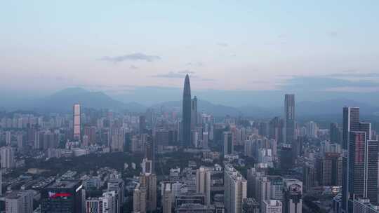 航拍城市深圳高楼京基一百
