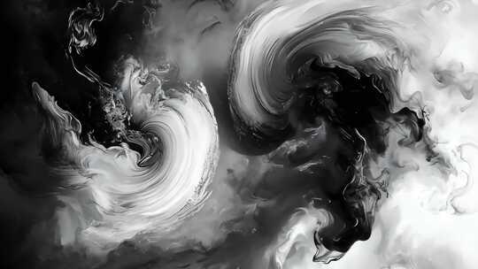 水墨背景 阴阳太极古风背景